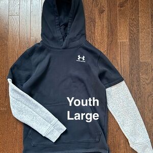 Under Armour Youth Black and Gray Hoodie
